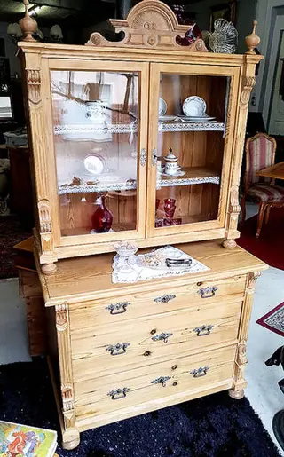 Weichholz Aufsatzkommode um 1880 (AufsKo_Gr 002) – Antik Mitwitz