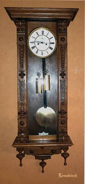 Lenzkirch Gewichts Regulator um 1860 (Gew_Reg 001) – Antik Mitwitz