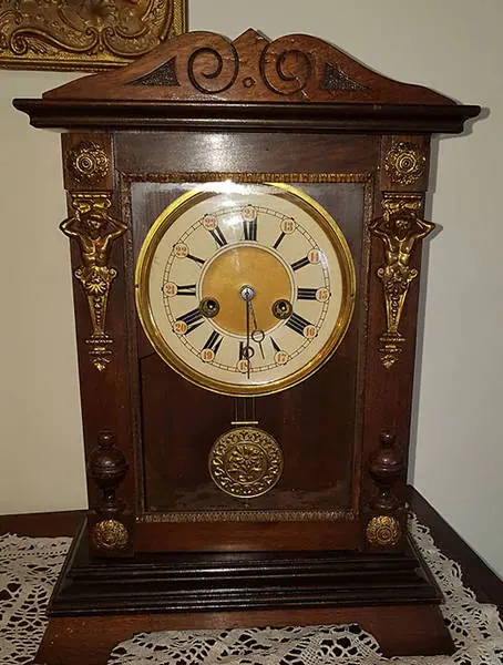 Kamin /Tischuhr um 1910 (Kamin_Uhr JG 001) – Antik Mitwitz
