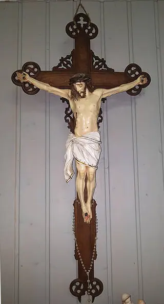Großes antikes Kreuz um 1860 (Kreuz 001) – Antik Mitwitz