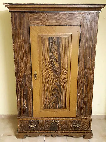 Weichholz Schrank um 1900 (Schr_Bau 014) – Antik Mitwitz