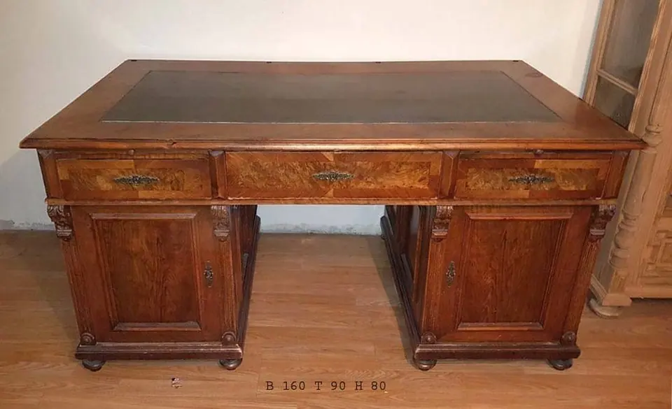 Gründerzeit Schreibtisch um 1880 (SchrTi_Gr 010) – Antik Mitwitz