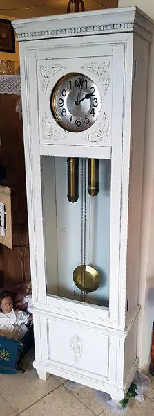 Standuhr um 1930 „Shabby Chic“ (St_Uhr 003) – Antik Mitwitz