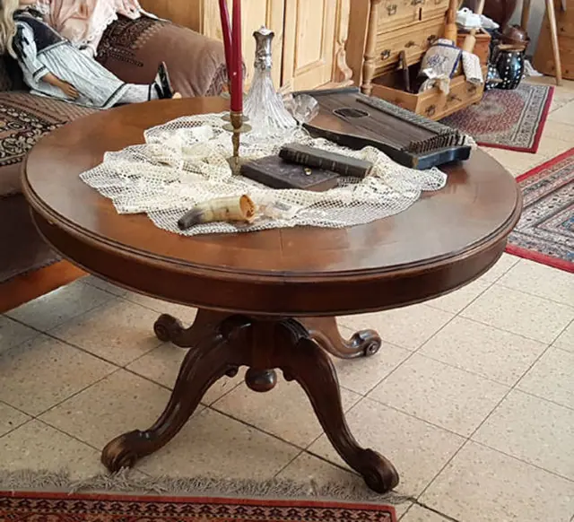 Runder Gründerzeit Ausziehtisch um 1880 (Tis_Gr 004) – Antik Mitwitz
