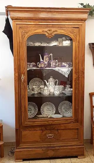 Jugendstil Vitrine um 1900 (Vit_Gr 001 N) – Antik Mitwitz