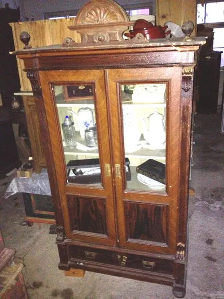 Gründerzeit Vitrine um 1880 (Vit_Gr 002 N) – Antik Mitwitz