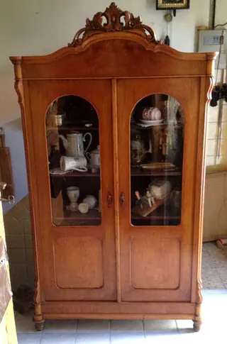 Louis Philippe Vitrine um 1860 (Vit_LP 002) – Antik Mitwitz