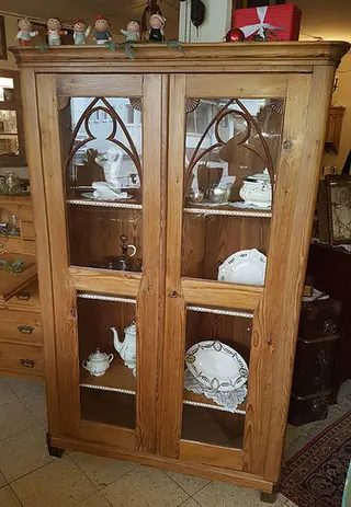 Spätbiedermeier Vitrine um 1840 (Vitr_Bi 001) – Antik Mitwitz
