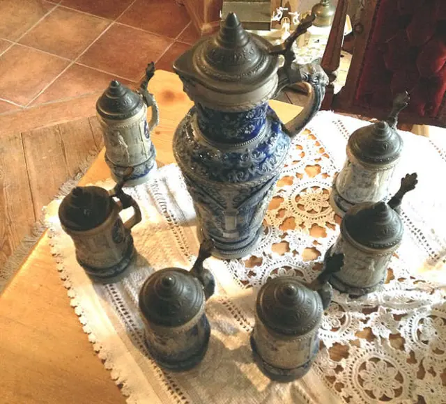 Westerwälder Steingut um 1900 (Westerwälder Set 001) – Antik Mitwitz